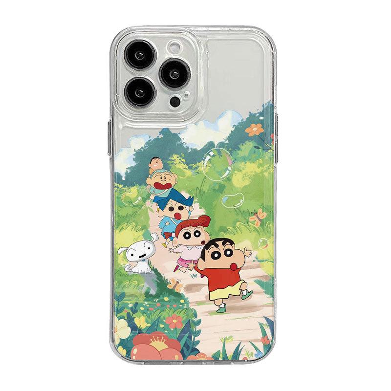 Ударопрочный чехол с полным покрытием для iPhone 11/12/13/14, дизайн Crayon Shin-chan, Apple 16 Pro Max