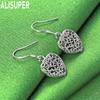 Серьги-подвески в форме сердца из стерлингового серебра 925 пробы, модные свадебные украшения с подвесками
