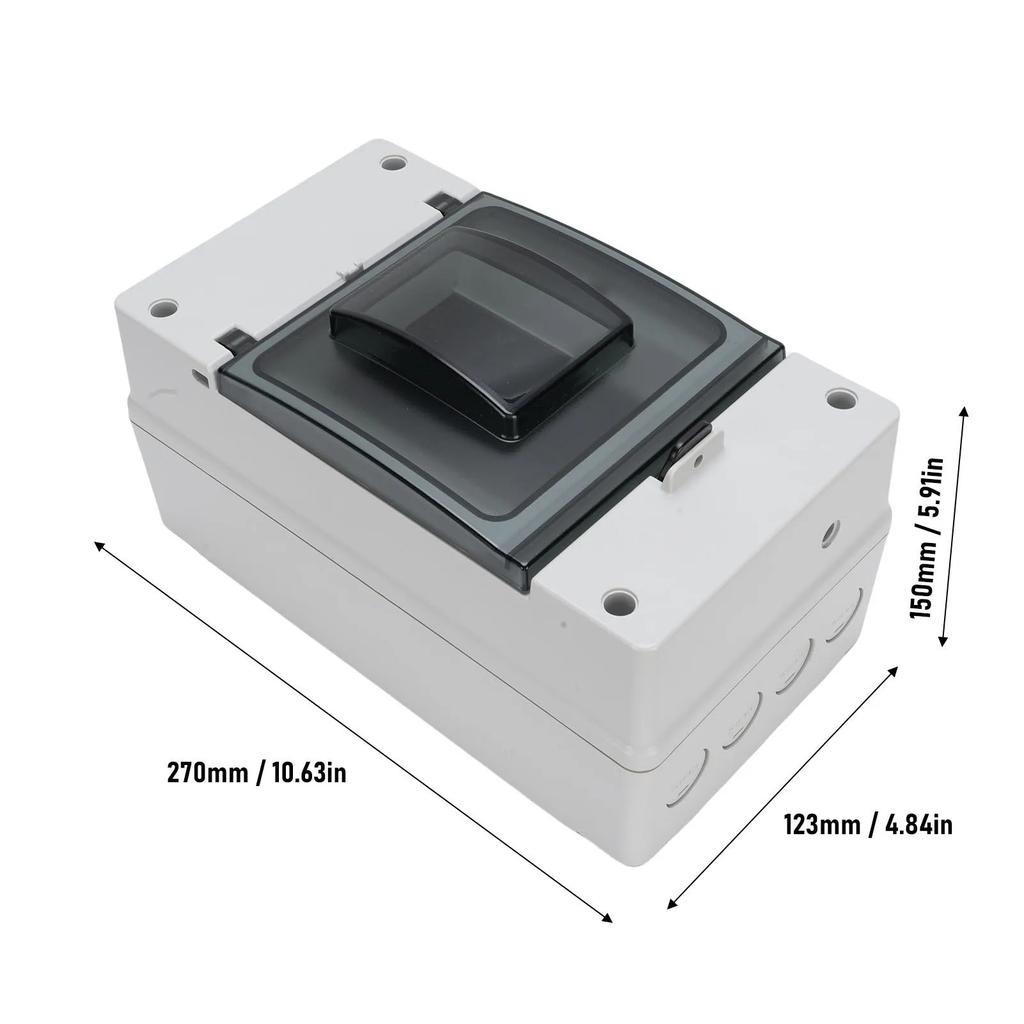 DC Circuit Breaker Box IP66 Rain Proof Plastic Outdoor Distribution Junction Box for MCCB Solar Battery Switch