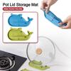 Защитная подставка для столешницы, коврик для хранения крышек от кастрюль, многофункциональная силиконовая дренажная подставка для кухонных принадлежностей