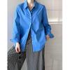 Juzhi 2025 Korean-Style Casual Loose Lapel Long-Sleeve Women's Shirt - Early Spring Collection