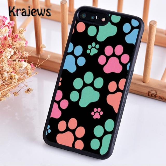 Krajews Paws Paw Pattern Cute Dog Cat Phone Case Cover For IPhone 18 17 Air 16 15 14 plus 11 12 13 pro max coque Fundas