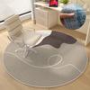 Round Crystal Velvet Rugs for Bedroom Large Area Carpets for Living Room Non-slip Computer Chair Mat Light Luxury Cloakroom Rug