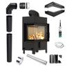 Fireplace Insert KRATKI LUCY Left 12 kW Ø200 Closing and Mounting Kit