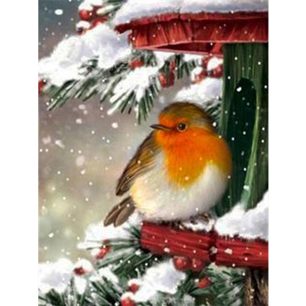 Алмазная вышивка животное алмазная живопись Рождество птица вышивка крестиком снежная мозаика зимний домашний декор новогодний подарок