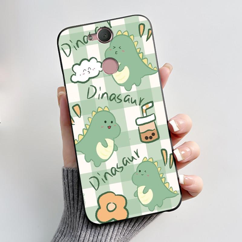 Милый Чехол Для Sony Xperia XA2 / Xperia XA2 Ultra Capa Coque Печатный Корпус Защитная Крышка Мягкий Силикон Мультяшный Черный Корпус