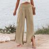 Womens Palazzo Pants Summer Casual Flowy Wide Leg Trousers Beach Travel Vacation Outfits