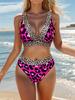 Cross-border Split Swimsuit Two-piece Leopard Print Bikini European and American Foreign Trade Swimwear Factory Supply Wholesale