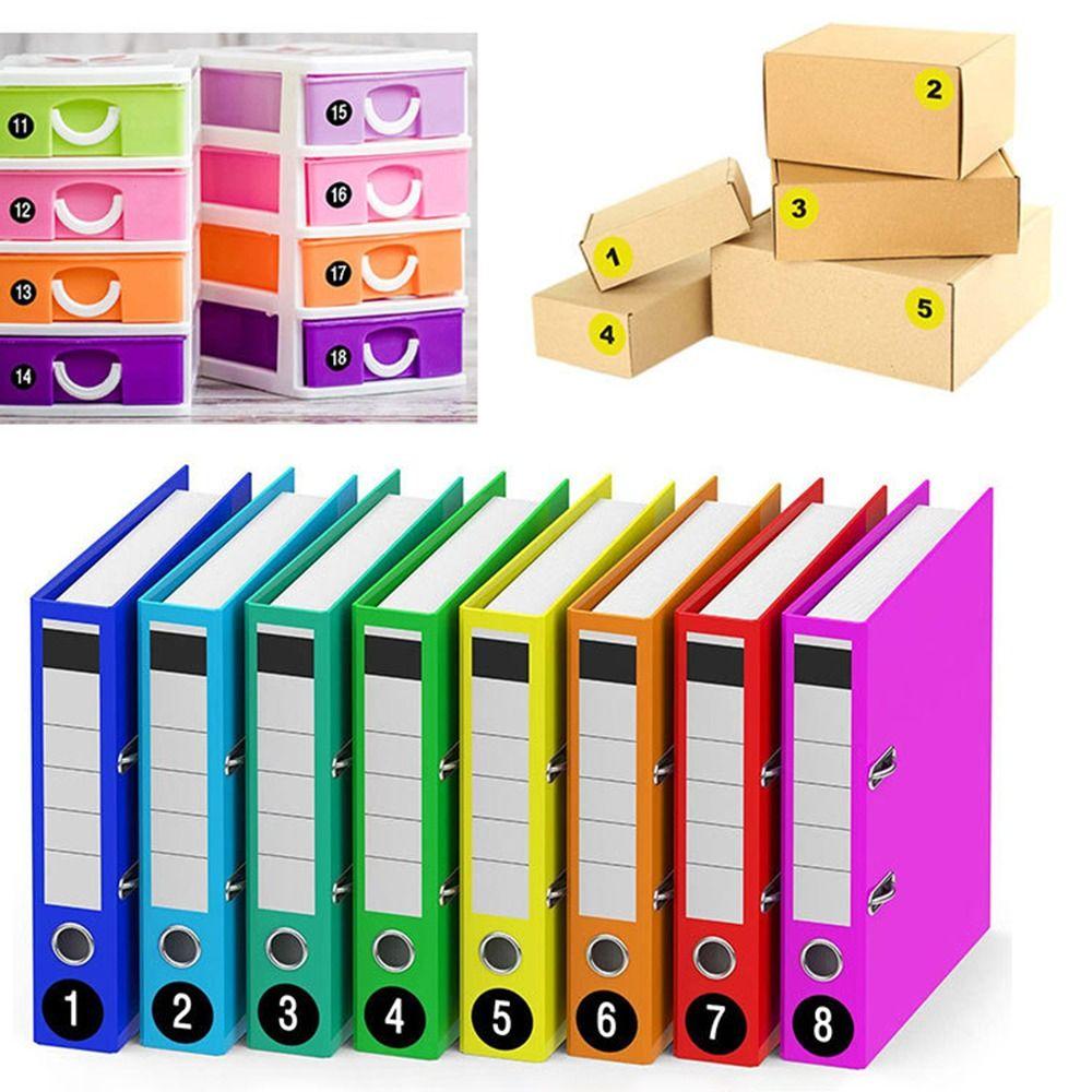 100Sheets 10mm Consecutive Number Stickers Nail Polish Color Sorting Stickers Nail Salon