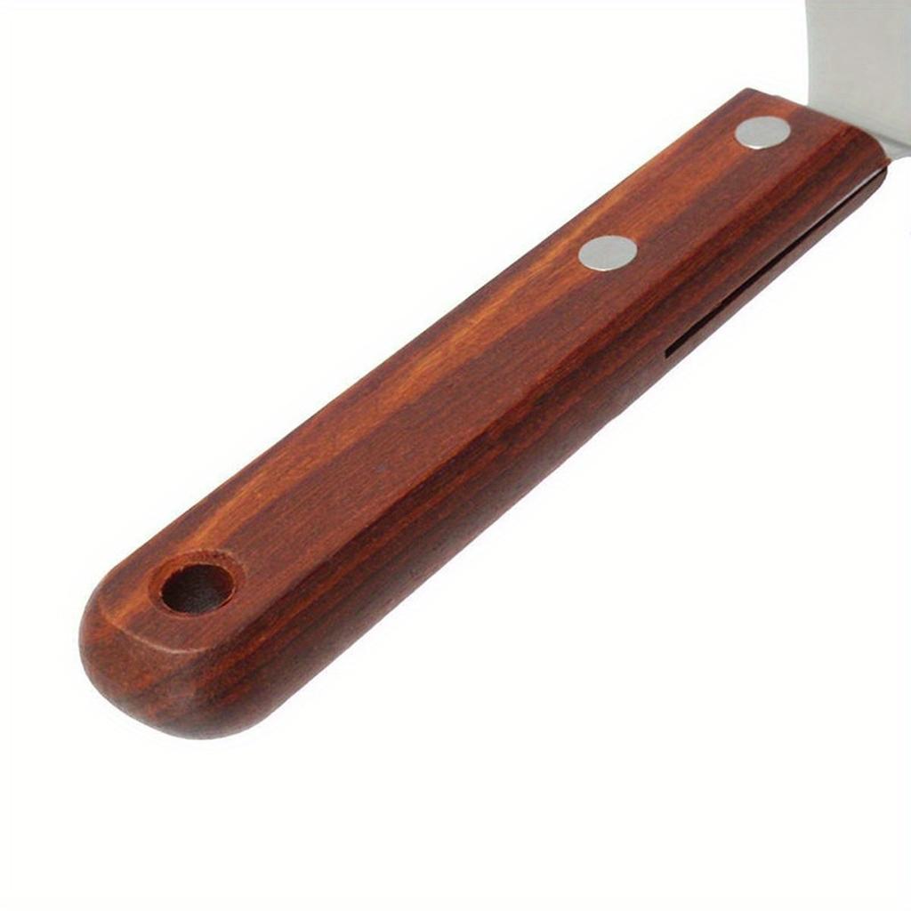 Stainless Steel Round Pizza Peel with Wooden Handle Durable Flat Surface for Easy Pizza Transfer and Serving Suitable for Home and Commercial Use