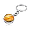Elegant Zinc Alloy Universe Galaxy Planet Double-sided Glass Ball Keychain