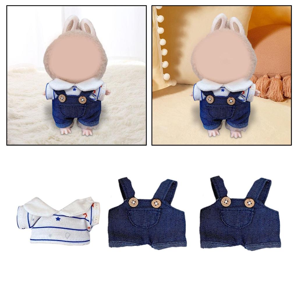 Dolls Suspender Pants Doll Clothes DIY Handmade Clothing Costume for 15cm Dolls Girls Dolls Thanksgiving Gifts Birthday Gifts