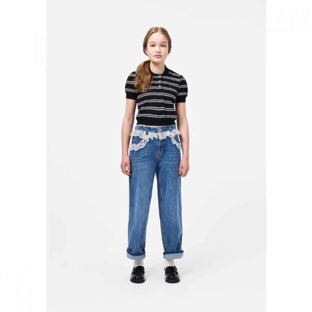 Molo [26ss] Aiden Lace Straight Fit Denim Pants Akis9pt030