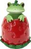 DAIKAI Copeau Frog Coming Out of a Strawberry, 3.1 X 3 X 4.2 Cm, 74021