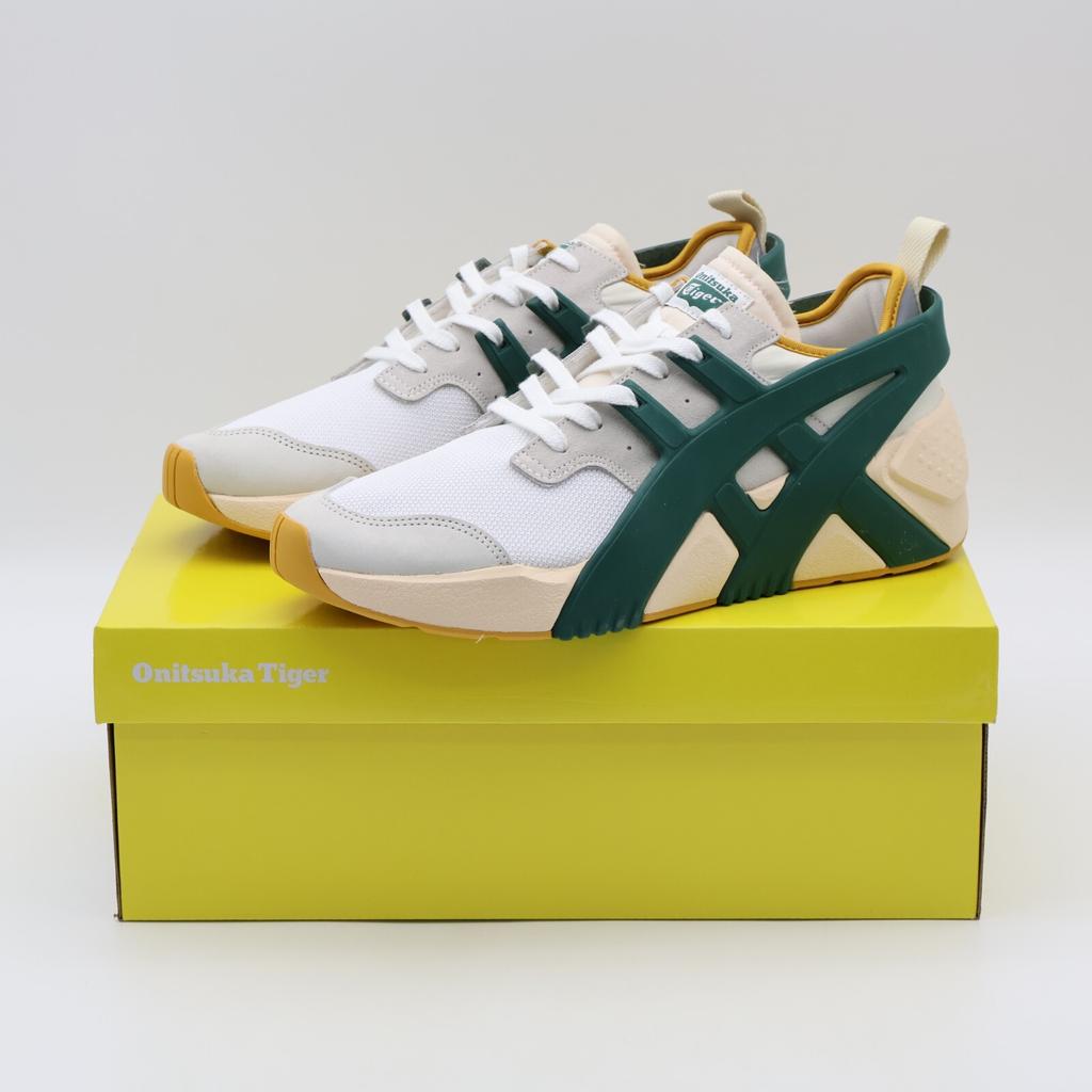 1183A795-102 Onitsuka Tiger Кроссовки с большим логотипом 2.0 Белый Сосново-зеленый (Мужской)