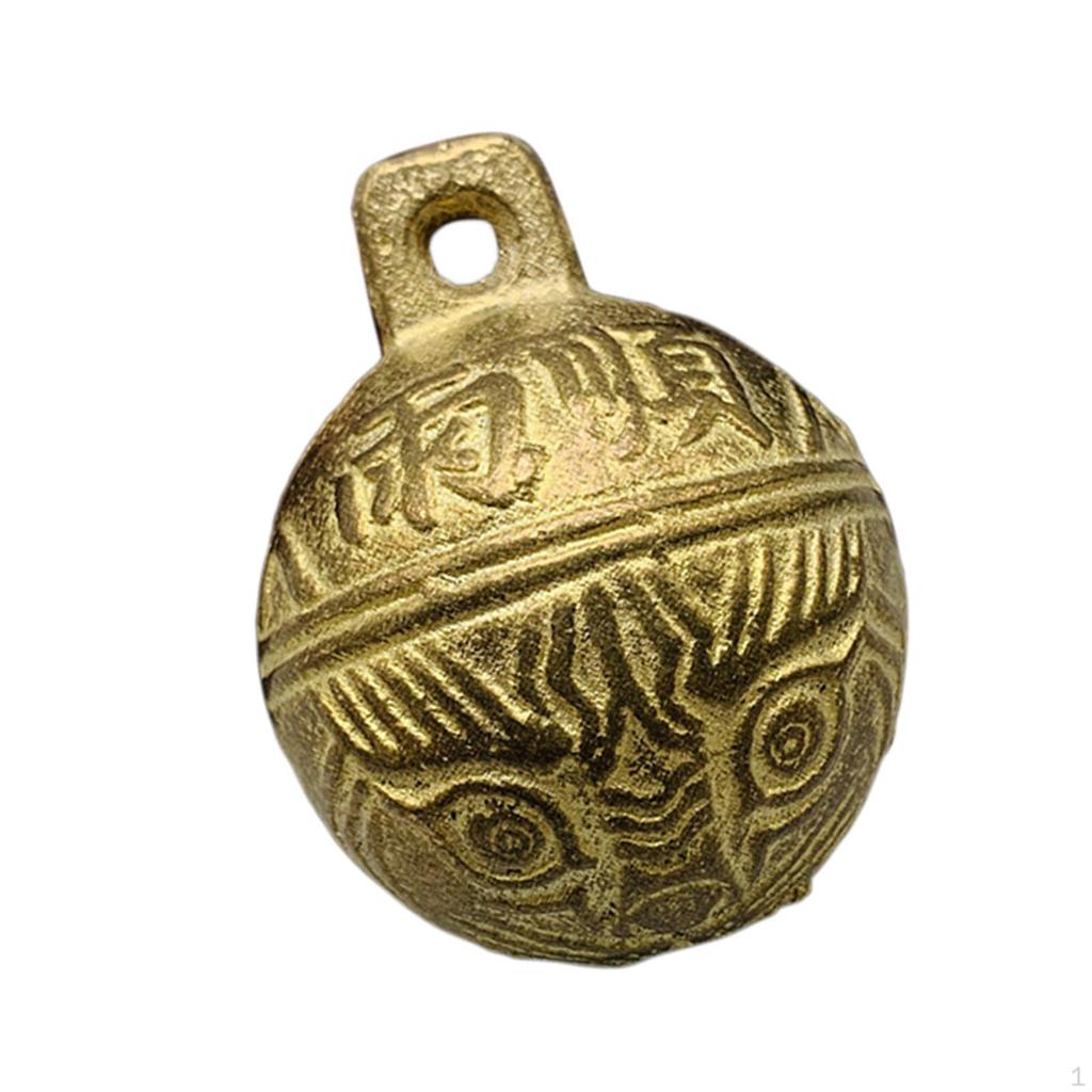 Dog Bell Collar Accessories Decoration Retro Pattern Copper Cute DIY Jewelry Making Crafts