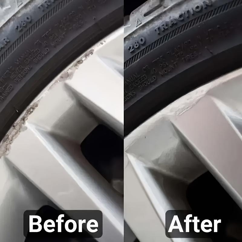 Car Wheel Hub Repair Kit Scratch Removal and Polish Restore Paste - Black And White Silver Aluminum Alloy Rim Anti-Oxidation