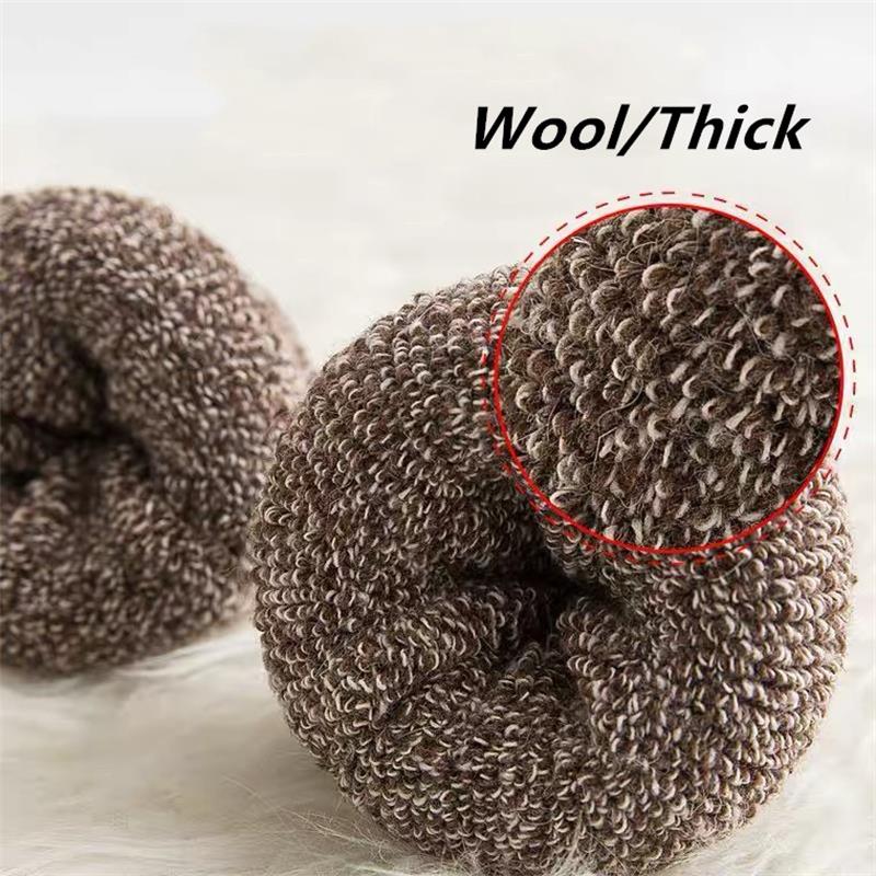 5 пар/Лот Мужские шерстяные носки Супер толстые махровые Зимние теплые носки Модный стиль Носки средней длины Снежные носки Высококачественные мужские носки