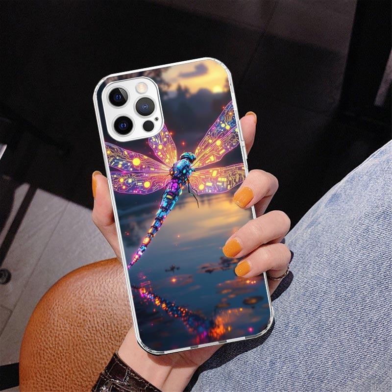 Beautiful Dragonfly Enthusiasts Phone Case For iPhone 13 12 Mini 11 Pro Max XS XR X SE 7 8 Plus 5S 5 6S 6 Gift Print Cover Funda