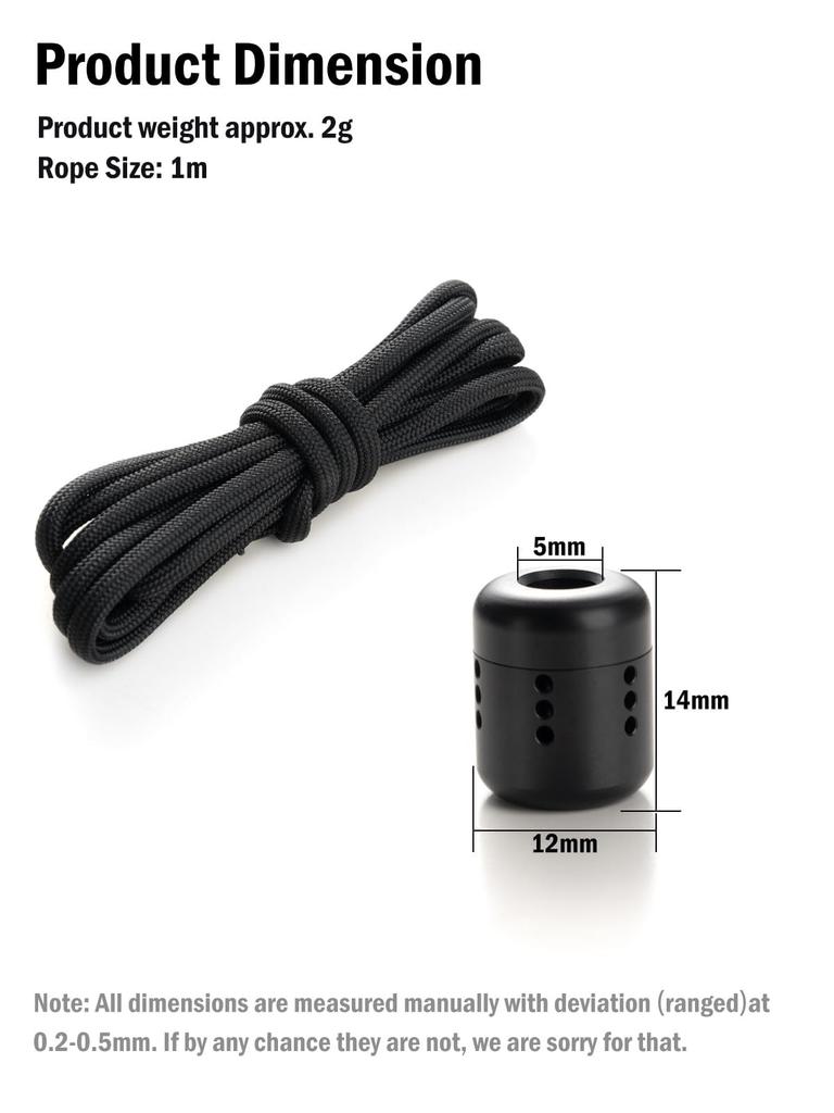 VIPERADE VAB5 PEI Паракорд Темляк для Ножа Бусины с 6 Отверстиями для DIY Светящиеся EDC Бусины для Ножа Карманного Инструмента Брелок Подвеска Бусины, Трубки, Фонарики,