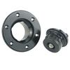 Billet Fuel Cell / Fuel Surge Tank Cap Flush Mount 6 Bolt Open ID 35.5mm Black