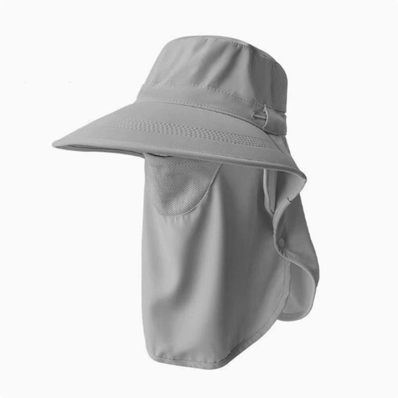 Women UPF 50+ Sun Hat with Face Cover and Neck Flap Outdoor Fishing Hiking Gardening Wide Brim Breathable Cap