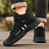 Модная мужская обувь 2025 весна новая высокая кожаная повседневная спортивная обувь модный британский стиль толстая подошва противоскользящие рабочие ботинки