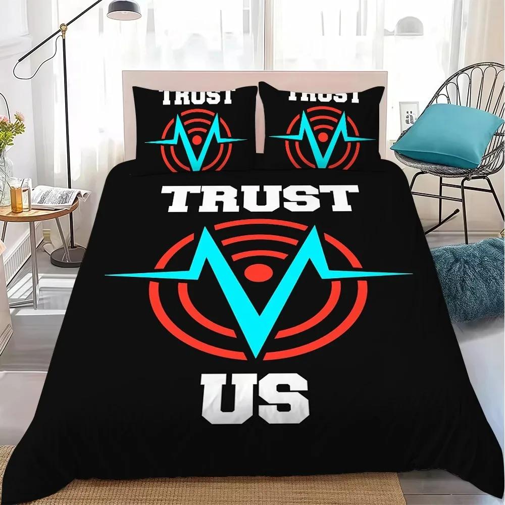 T-Trust Us Logo Bedding Sets Gifts T-Trust Us Duvet Cover Sets for Children adults Home Textile Quilt Covers Single Twin King