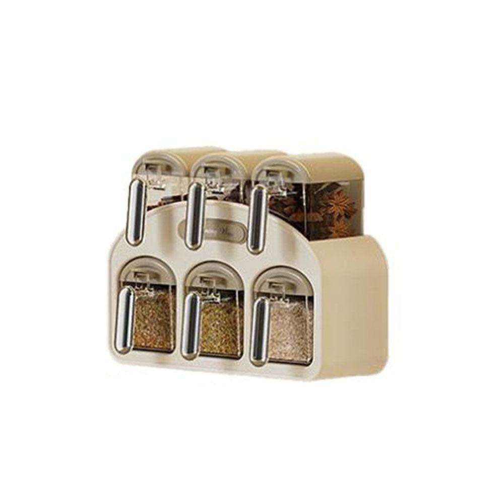 Влагозащищенный настенный контейнер для приправ, пластиковая полка для хранения специй, кухонные принадлежности