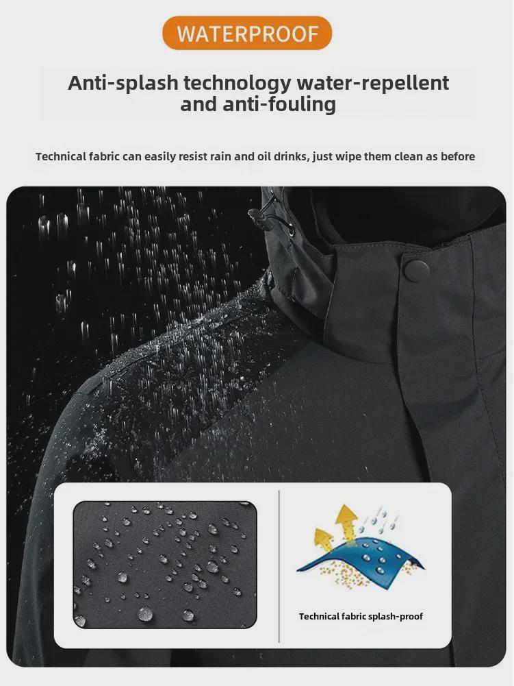 2024 Унисекс ветрозащитный водонепроницаемый 3-в-1 зимний комплект курток для пар - теплое снаряжение для альпинизма