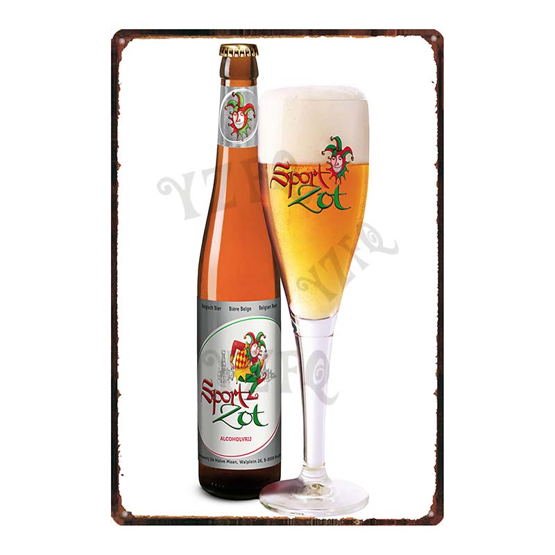 Бельгийское пиво VintageBrugse Zot La Trappe Металлические жестяные таблички для стены Бар Паб Искусство Кухня Кофе Домашний декор 30X20СМ DU-8282A