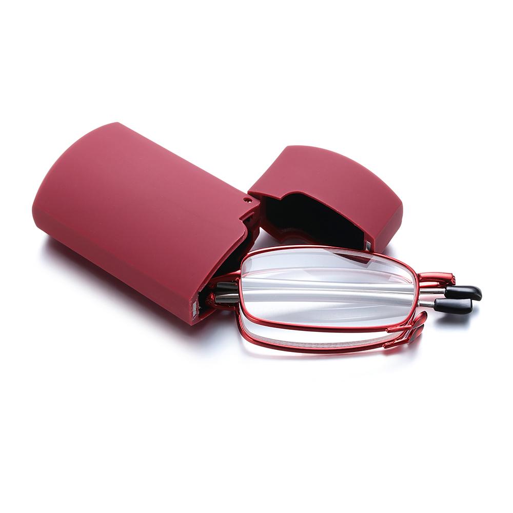 Складные очки для чтения с футляром Женские Мужские Легкие Мини Очки для пресбиопии Портативные Ультралегкие Маленькие Очки для дальнозоркости