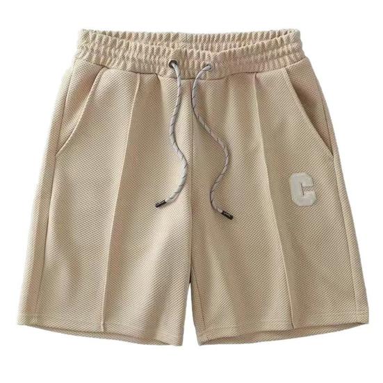 Мужские шорты с завязками на талии, однотонные, свободного кроя, быстросохнущие, спортивные шорты, прямые брюки длиной до колена