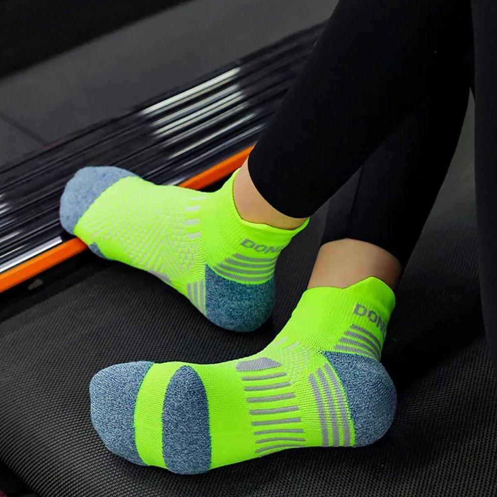 Thickened Running Socks Multiple Colors Sports Fitness Bike Running Boat Ankle Socks  Men Women