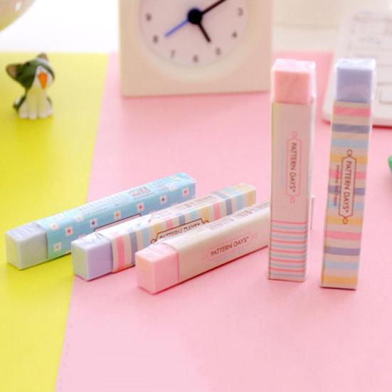 2 шт кавайные мультяшные цветочные резиновые ластики цветные студенческие подарки школьные принадлежности