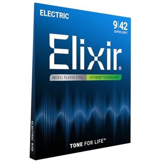 ELIXIR Electric Guitar Strings OPTIWEB Super Light .009-.042 #19002
