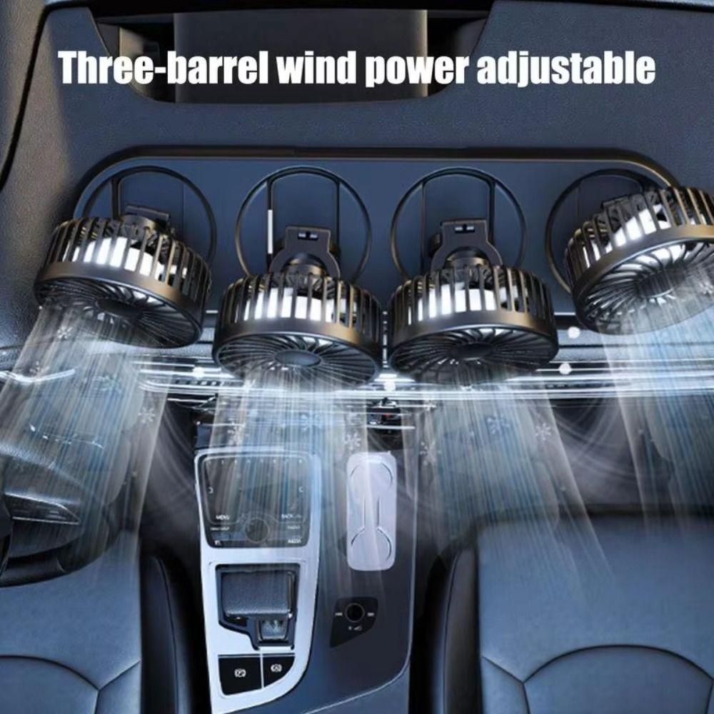 Single/Dual Head Car Cooling Fan 360 Degree Adjustable Automotive Electric Fan Home Office Desk