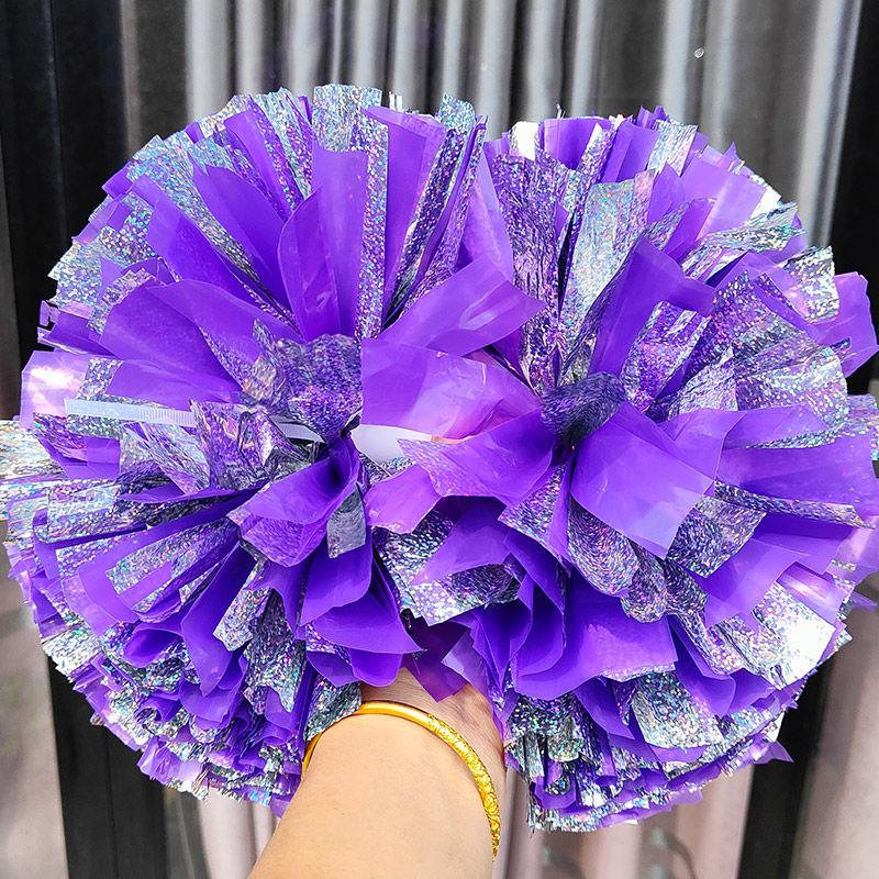 Радужные лазерные помпоны для чирлидинга