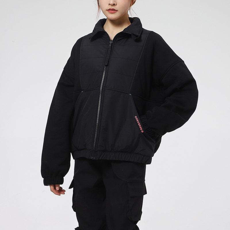 Converse Jackets Women's Black Stand Collar Moderate Other 10021079-A01