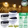1/4pcs Waterproof Solar Light Semicircle Fence Wall LED Lamp Garden Stairs Balcony Solar Powered Lamps Outdoor Luminous Lights