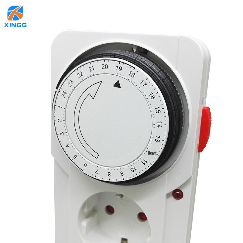 Европейский стандарт 16А 250В Механическая розетка-таймер - 24-часовой таймер для немецкого, корейского и российского типов
