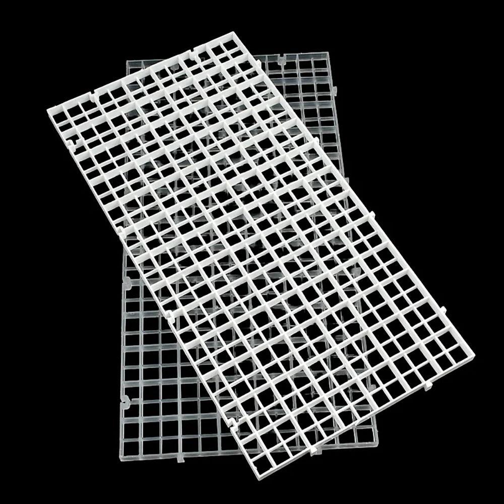 1 шт. Многофункциональная изоляционная сетчатая плата 30x30 см Черно-белая Подложка для дна аквариума Пластиковая разделительная сетка