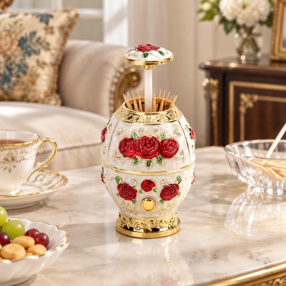 1pcs Gorgeous Finis spring Up Toothpick Holder Retro Toothpick Container For Dining Table