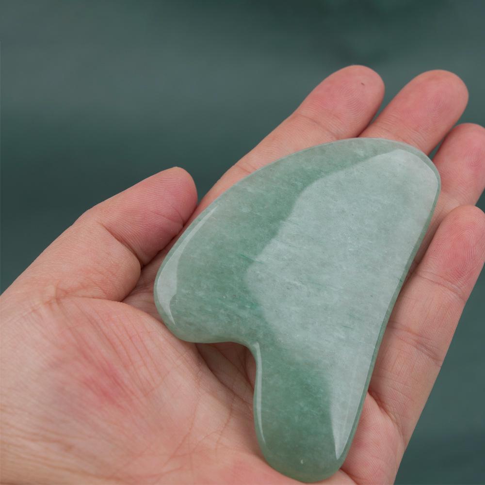 Зеленый авантюрин нефрит Gua Sha доска - Инструмент для массажа лица и тела