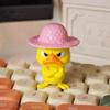 Креативная 3D-печатная утка, коллекционная, 4 шт., сердитые фигурки, мини-ворчун в соломенной шляпе, фигурка для энтузиастов рабочего стола, милый орнамент со скрещенными руками