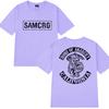 2025 Hip Hop Vintage T Shirt Men Women Sons of Anarchy SAMCRO Double Sided Print Short Sleeve T-shirts Unisex 100% Cotton Tops