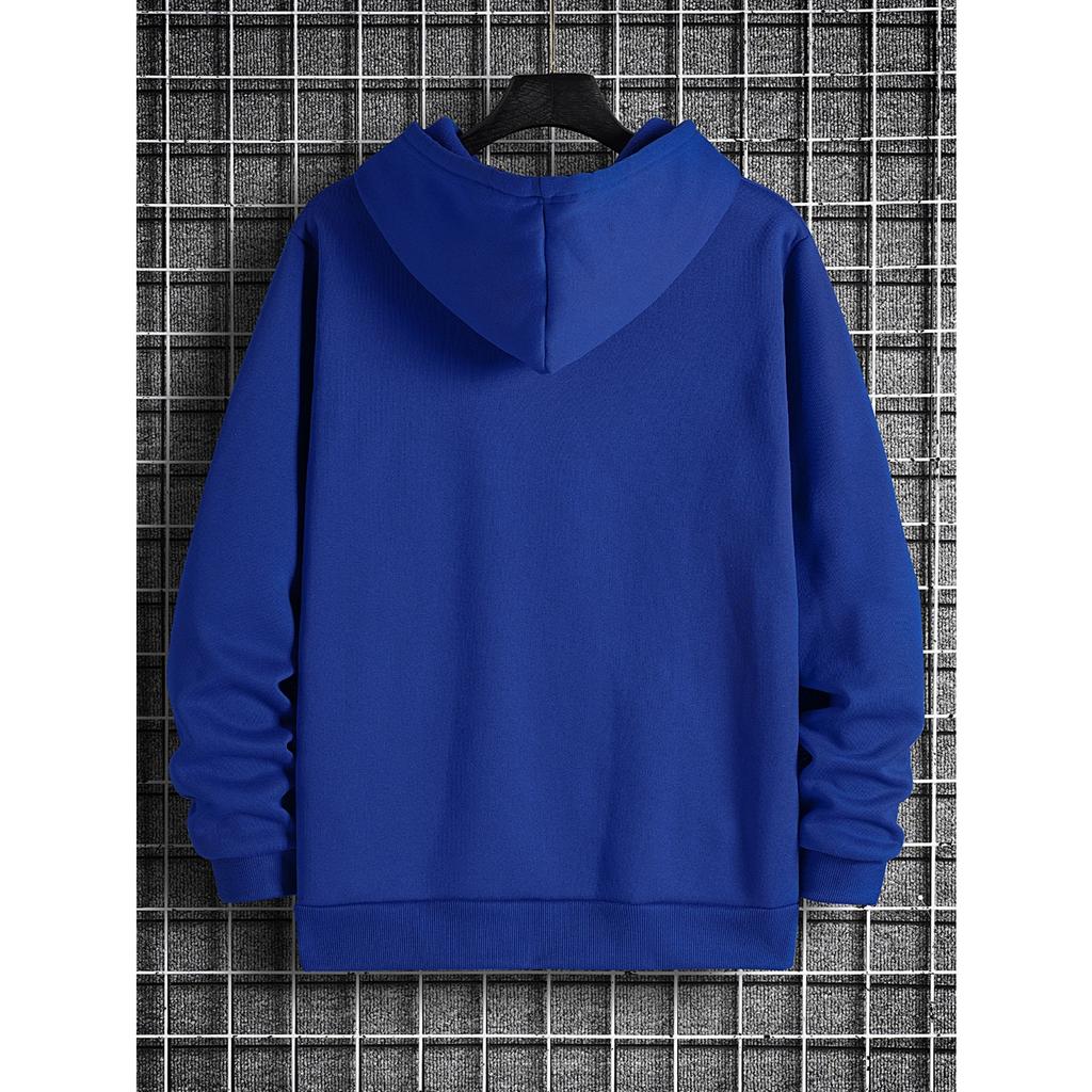 Толстовка с капюшоном Los Angeles Art Letter Pattern для мужчин с круглым вырезом, осенняя одежда, флисовая толстовка большого размера