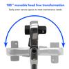 1/4'' Drive Ratchet Handle, 2-in-1 Flex Head Ratcheting Wrench, Socket & Bit Driver with Reversible Design