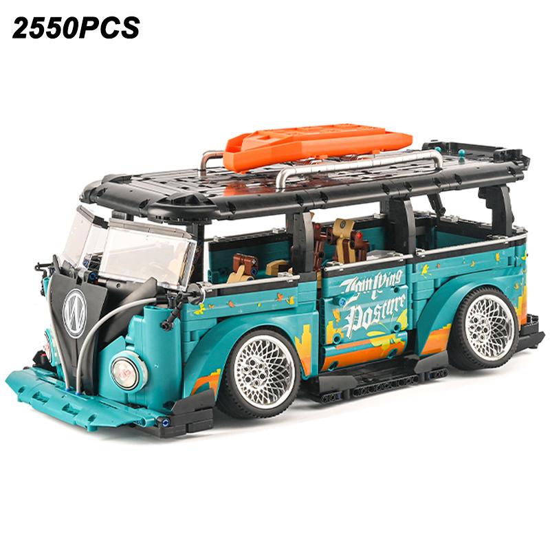 Технический классический кемпер фургон автомобиль строительные блоки конструкционные кирпичи игрушка автомобиль подарок для взрослых детей