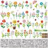 Floral Carbon Steel Cutting Dies Stencils for DIY Scrapbooking Photo Album Decorative Embossing Paper Card Flower 110x103~160x0.8mm 4pcs/set